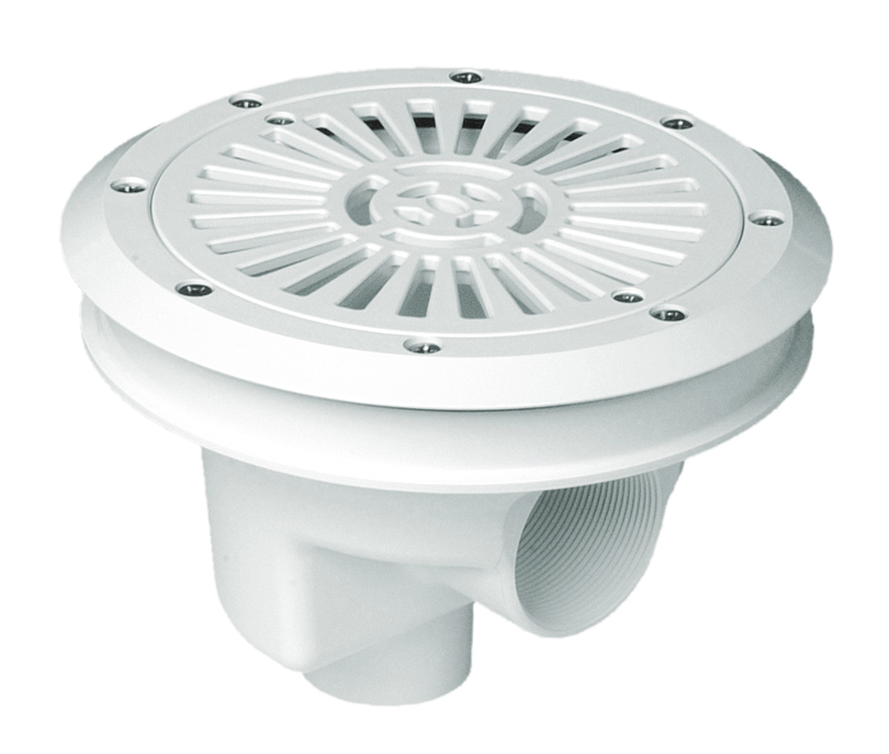 27838 | Bonde de fond Ø 200 mm avec grille plate Béton