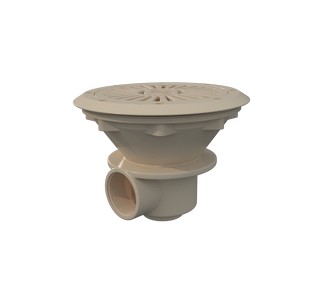 00271 CL 090 | Sumideros redondos - para piscinas de liner y de poliéster - Beige