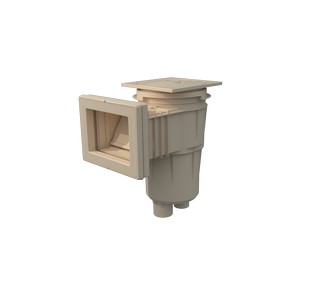 15002420450001 | Skimmer com boca standard - tampa quadrada Beige