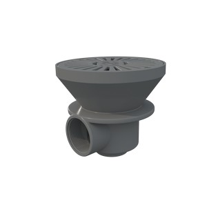 01467 CL 129 | Sumideros redondos - para piscinas de hormigón - Gris claro
