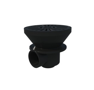 01467 CL 144 | Sumideros redondos - para piscinas de hormigón- Antracita