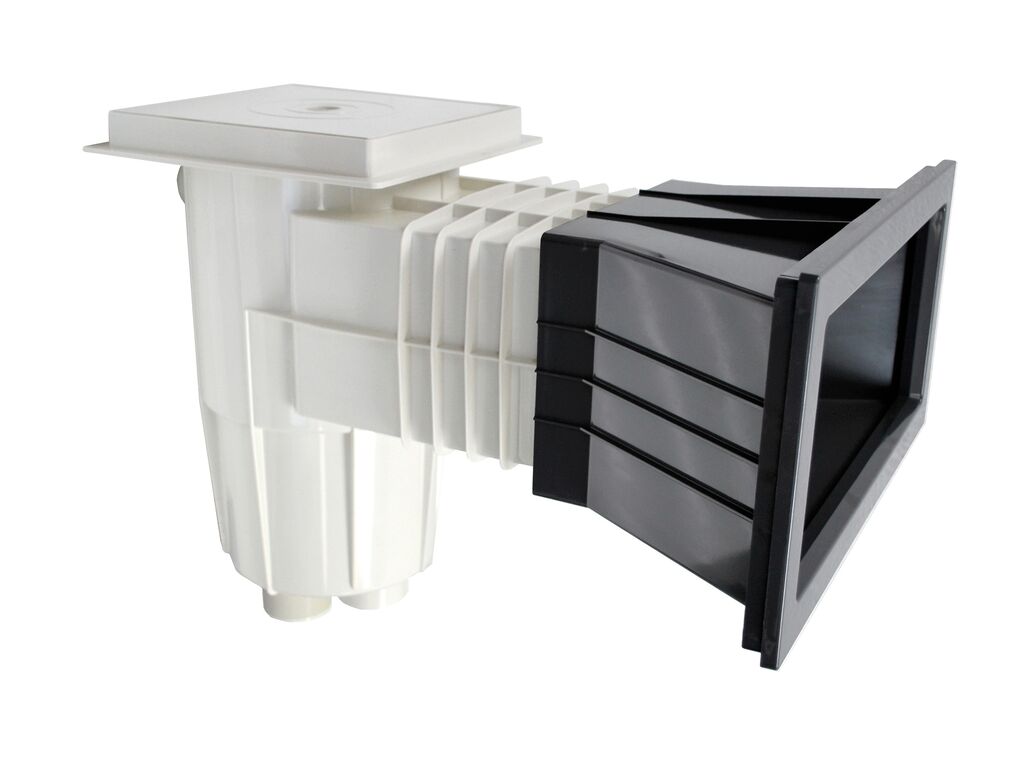 34413CL144 | Skimmer com tampa quadrada (sem inserções) - para piscinas de liner - antracite